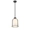 Z-Lite Pearson 1 Light Pendant, Matte Black & White Opal 818-9MB - alternate 7